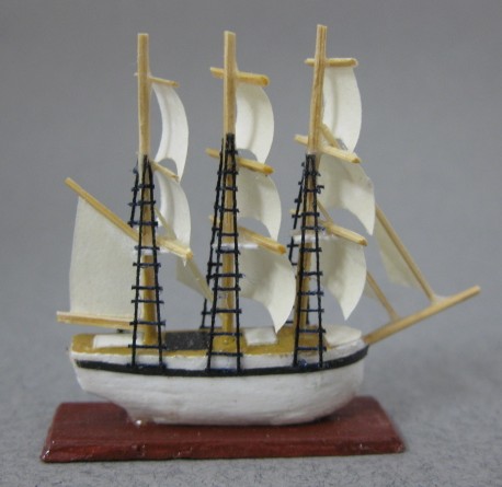 Sailing Ship - White Hull - Click Image to Close